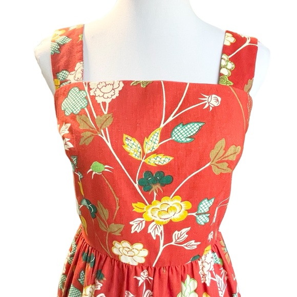 Vintage 1970s HearSay Floral Sleeveless Midi Dress w/ Matching Bolero Size 8 - Picture 9 of 16
